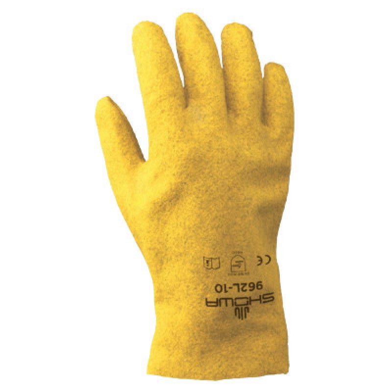 DISPOSE PVC FULLY COATED- YELLOW- JER DZ6-SHOWA BEST GLOV-845-962L-10