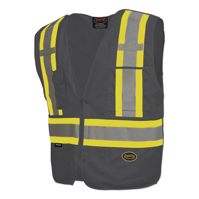 6937AU BLACK ZIP VEST BREAK-SUREWERX USA IN-852-V1021170U-4XL
