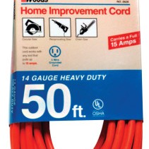 14/3 50' ORANGE EXTENSION CORD-COLEMAN CABLE-860-626