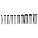 10PC 1/4DR 12PT DEEP SOCKET SET-WRIGHT TOOL ***-875-210