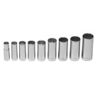 9PC. 3/8"DR. DEEP SOCKETSET 12-POINT  W-WRIGHT TOOL ***-875-300