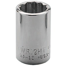 22MM 3/8"DR STD SOCKET 12PT-WRIGHT TOOL ***-875-31-22MM