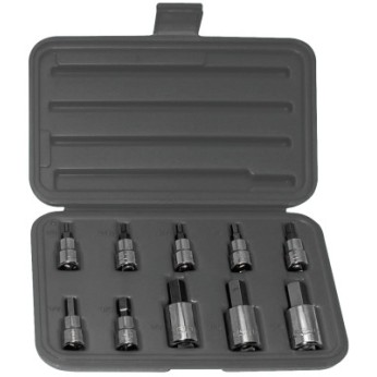 3/8"&1/2"DRS 10PC ALLENSOCKET SET ON BAR-WRIGHT TOOL ***-875-311
