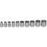 3/8"DR 11PC 6PT STD TRAYSET 1/4" - 7/8"-WRIGHT TOOL ***-875-312