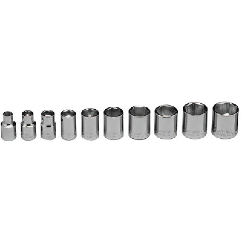 3/8"DR 11PC 6PT STD TRAYSET 1/4" - 7/8"-WRIGHT TOOL ***-875-312