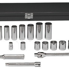 20PC. 3/8"DR. SOCKET SET6-POINT STA-WRIGHT TOOL ***-875-337