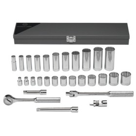 29PC. 3/8"DR. SOCKET TOOL SET 12-POINT ST-WRIGHT TOOL ***-875-340