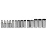3/8"DR 14PC DEEP METRICTRAY SET 6MM - 1-WRIGHT TOOL ***-875-355