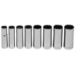 1/2"DR 8PC 12PT DEEP TRAY SET 1/2" - 15/1-WRIGHT TOOL ***-875-409