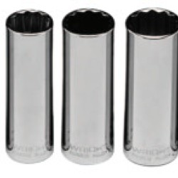 1/2"DR 8PC 12PT DEEP TRAY SET 1/2" - 15/1-WRIGHT TOOL ***-875-409