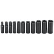 1/2"DR 11PC DEEP IMPACTTRAY SET 3/8"-1"-WRIGHT TOOL ***-875-412