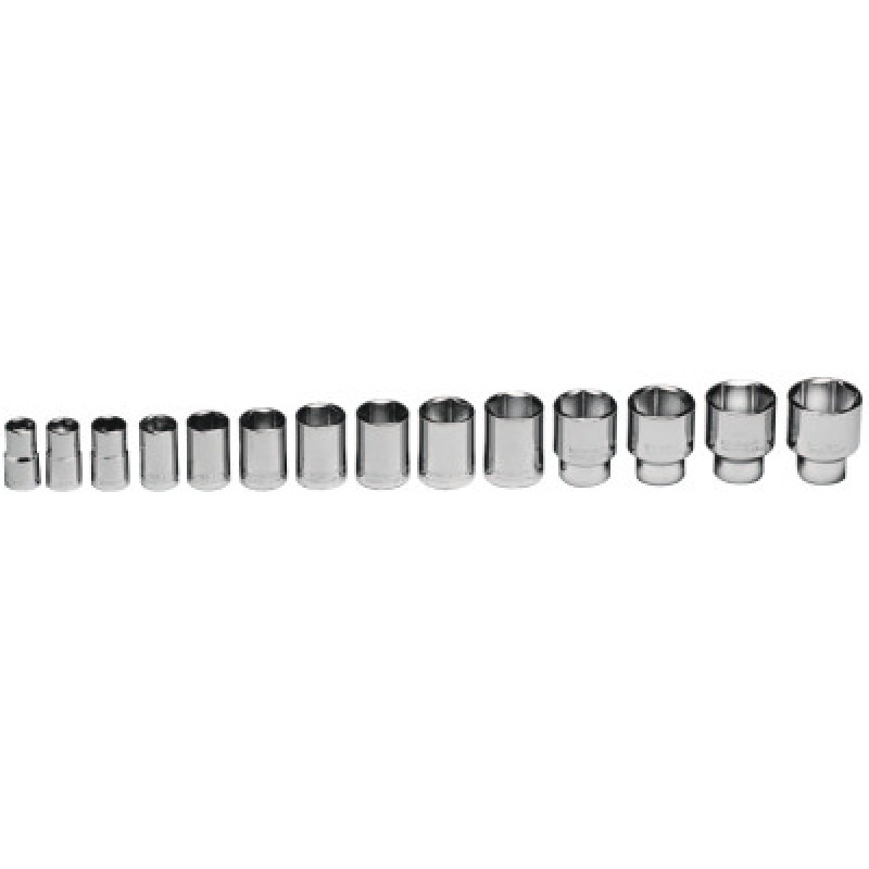 1/2"DR 14PC STD SOCKET SET 6-POINT W/M-WRIGHT TOOL ***-875-419