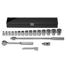 17 PC 1/2" DR SOCKET SETW/METAL BOX-WRIGHT TOOL ***-875-422