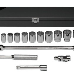 17 PC 1/2" DR SOCKET SETW/METAL BOX-WRIGHT TOOL ***-875-422