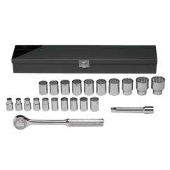 22PC. 1/2"DR. METRIC SOCKET SET REPLACES 47-WRIGHT TOOL ***-875-472