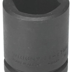 27MM 3/4"DR 6PT STD METRIC IMPACT SOCK-WRIGHT TOOL ***-875-68-27MM