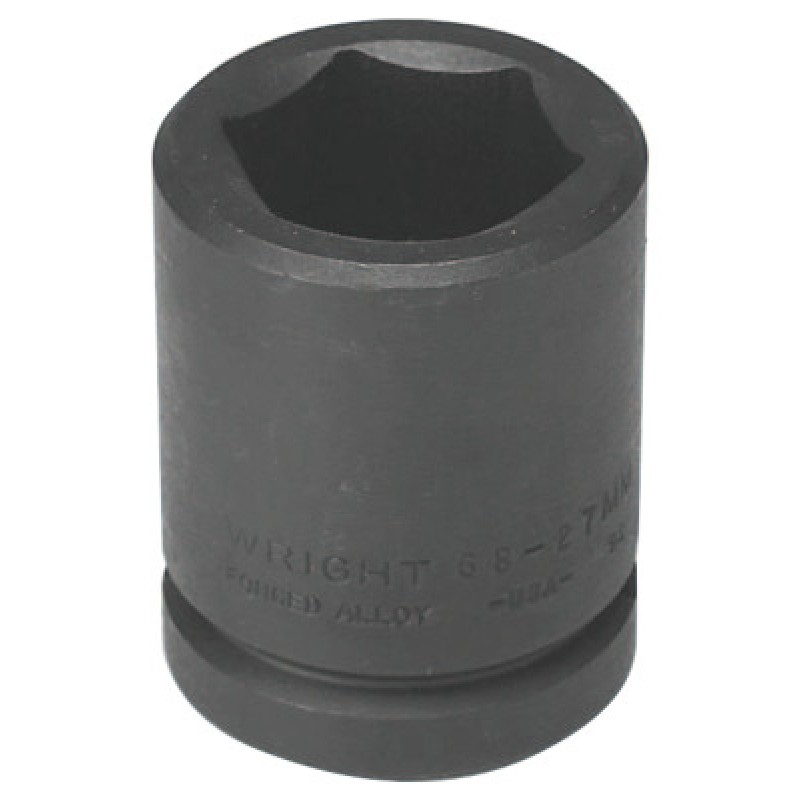 27MM 3/4"DR 6PT STD METRIC IMPACT SOCK-WRIGHT TOOL ***-875-68-27MM
