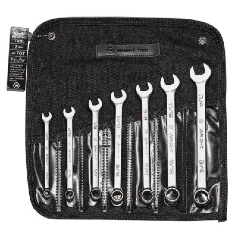 7PC COMBINATION WRENCH SET 3/8" - 3/4"-WRIGHT TOOL ***-875-707