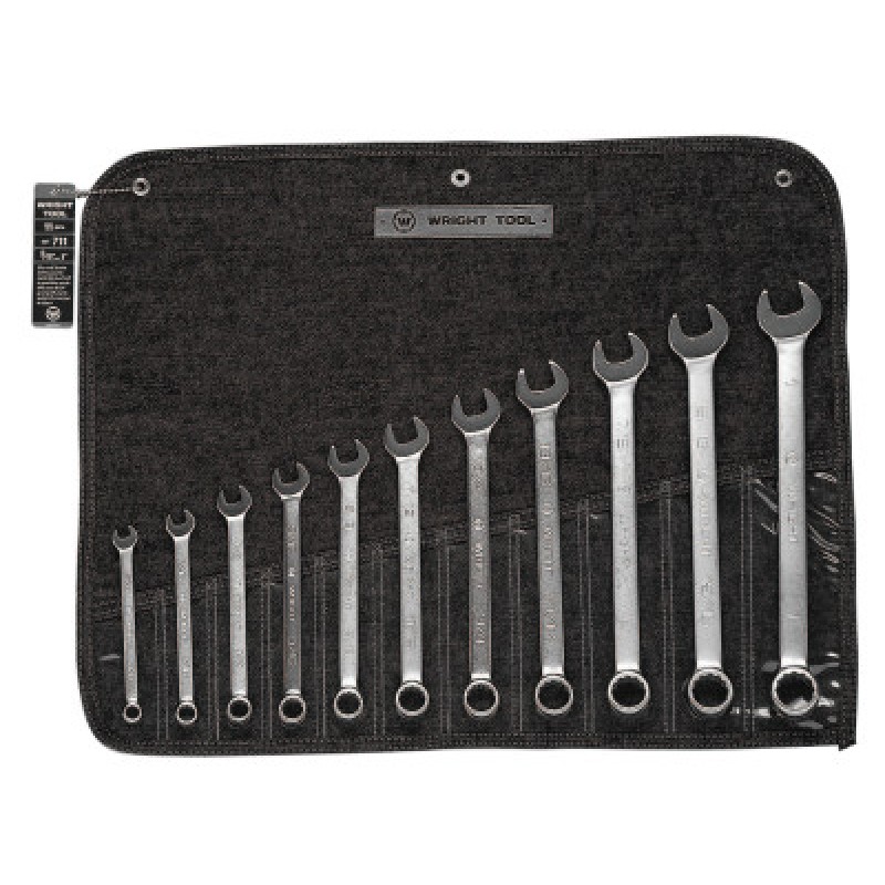 11PC COMBINATION WR SET3/8" - 1" 12 PT-WRIGHT TOOL ***-875-711