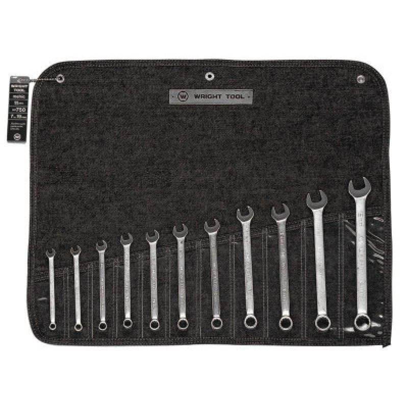 11PC METRIC COMBINATIONWR SET 7MM-19MM 12-WRIGHT TOOL ***-875-750
