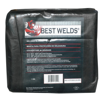 BW BLANKET 6X6 24OZ VGLASS BLACK-ORS NASCO-902-VCF2500-24-6X6