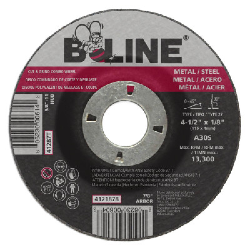 4-1/2 X 1/8 B-LINE T27 COMBO WHEEL A30S 7/8 A.H.-ORS NASCO-903-4121878