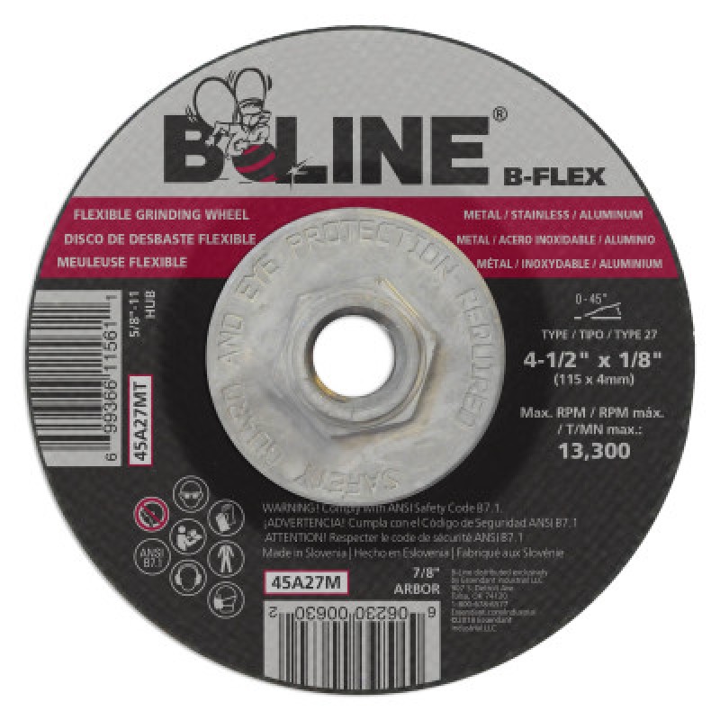 4-1/2 X 1/8 B-LINE T27 B-FLEX WHEEL 5/7-11-ORS NASCO-903-45A27MT